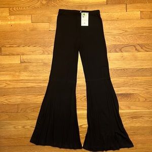 Black stretchy flare pants